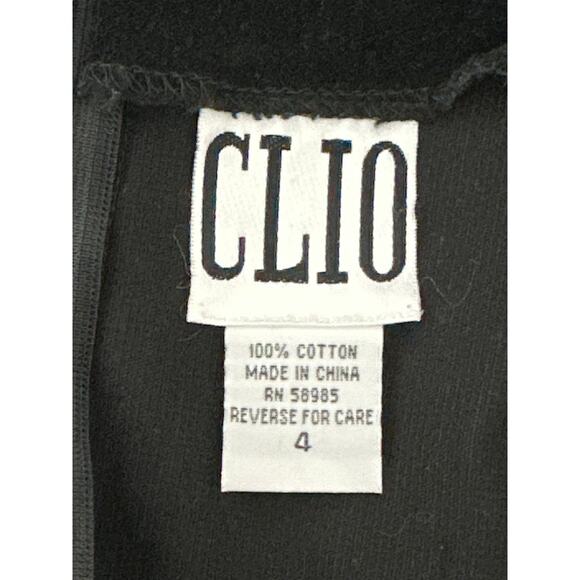 VTG CLIO Velvet Skirt 4 Black Red Embroidered Floral Boho Hippie Dark Coquette - Picture 6 of 12